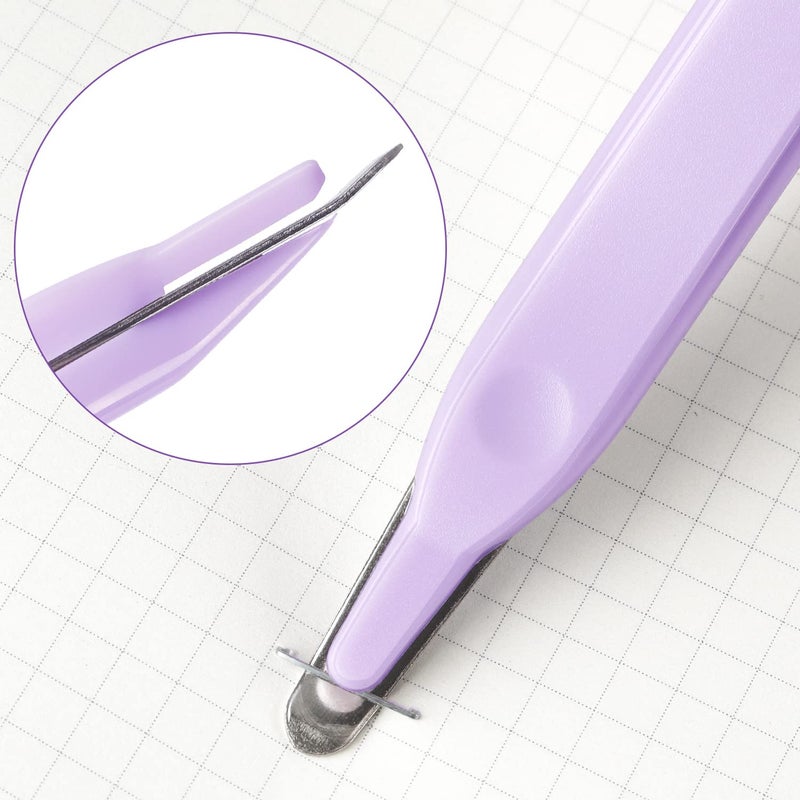 ZZTX 3 PCS Professional Magnetic Staple Remover Puller Rubberized Staples Remover Staple Removal Tool for School Office Home(Blue  Pink  Purple) - Image 4